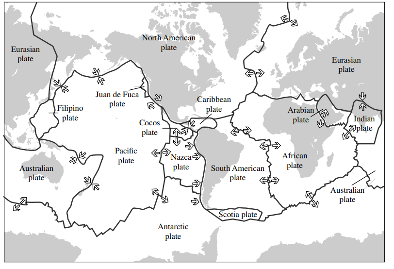 <p>1. Which of the following plate boundaries most likely is characterized by seafloor spreading and rift valleys? (A) Nazca–South American boundary </p><p>(B) Australian–Pacific boundary </p><p>(C) Antarctic–Pacific boundary </p><p>(D) Indian-Eurasian boundary</p>