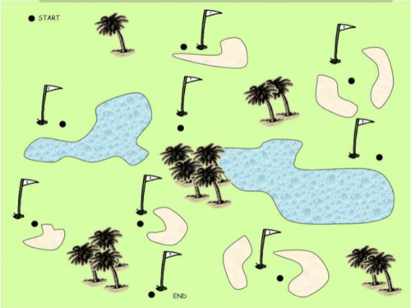 <p>try to get to the next number with eyes closed make it harder by having them avoid obstacles</p>