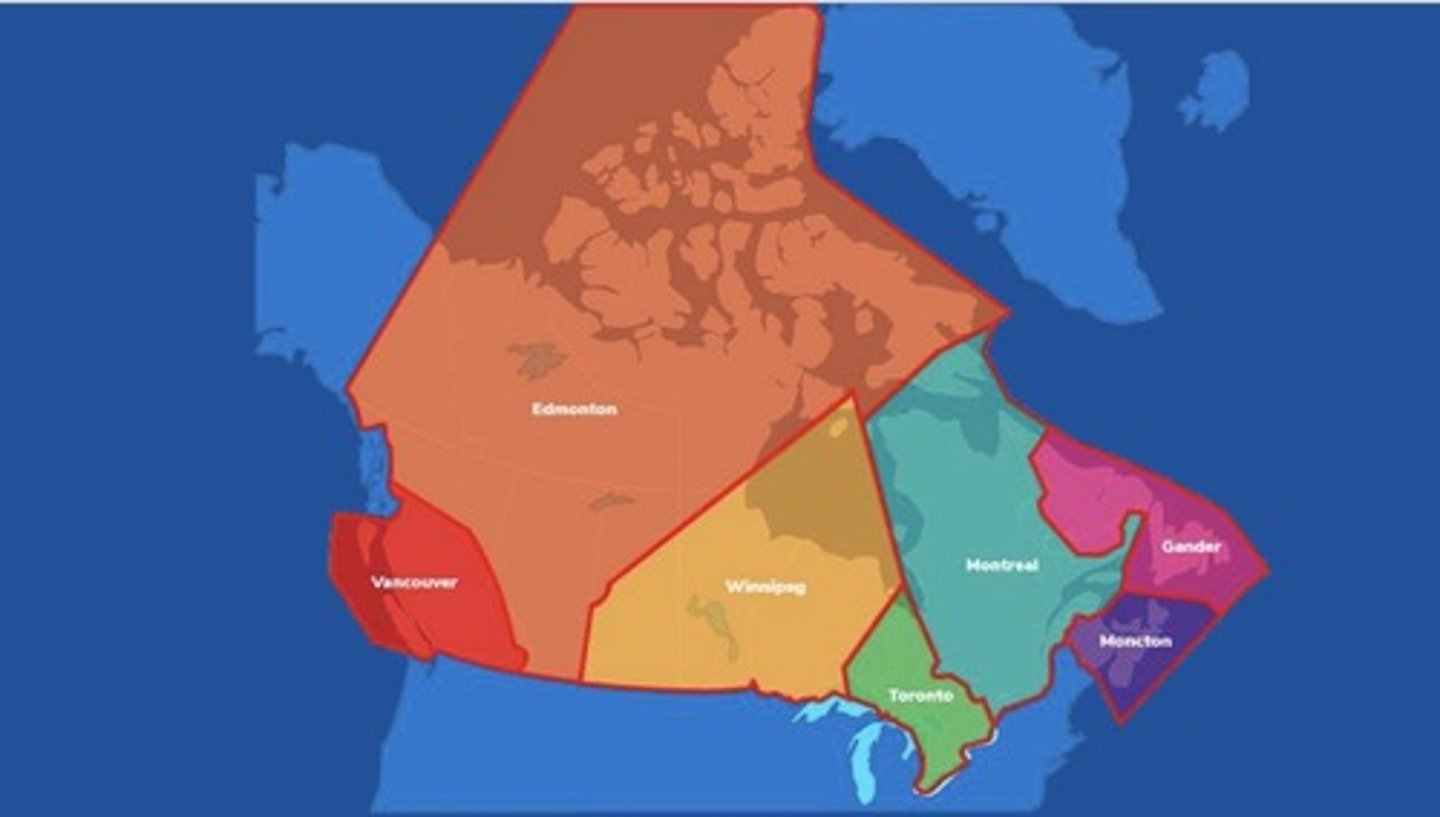 <p>- Vancouver</p><p>- Edmonton</p><p>- Winnipeg</p><p>- Toronto</p><p>- Montreal</p><p>- Moncton</p><p>- Gander</p>