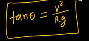 <p>tan0= v²/Rg</p><p>sin0= r/L</p><p>r=radius from centre to ball</p><p>L= length of string</p>