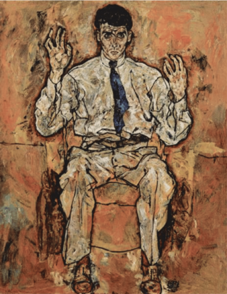 <p>expressionism<br>- emotional intensity<br>- distorted forms<br>- bold line work<br>- human figure <br>- eroticism and symbolism<br>- unusual cropping <br>- intimacy and immediacy</p>