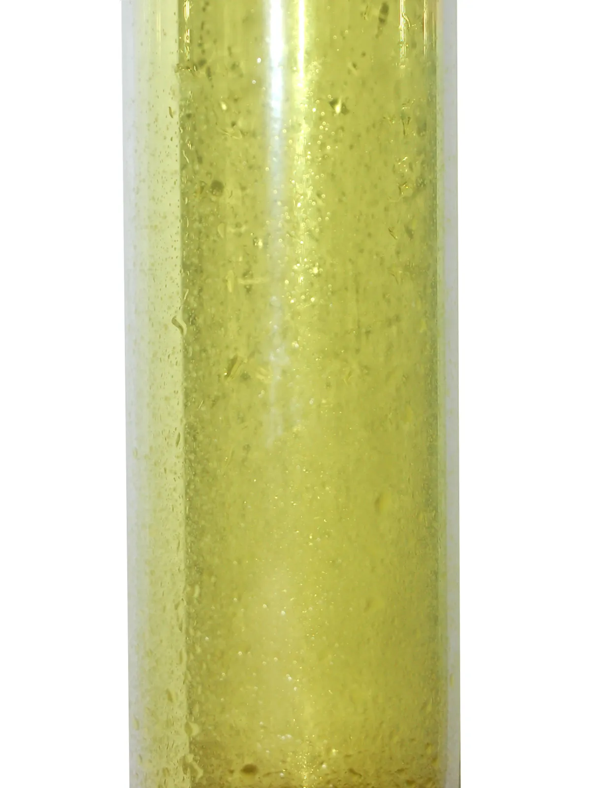 <p>chlorine → a pale yellow-green gas</p>