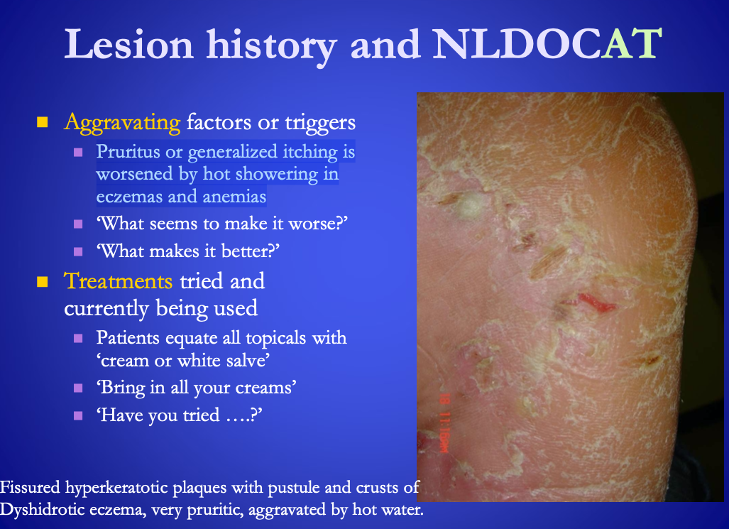 <p><span>Pruritus or generalized itching is worsened by <strong>[...]</strong> in eczemas and anemias&nbsp;</span></p>