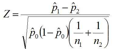 <p>Pc or P0 =(x1+x2)/(n1+n2)</p>