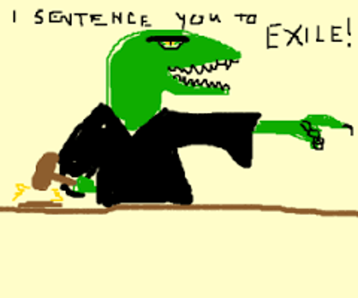 <p>to exile</p>