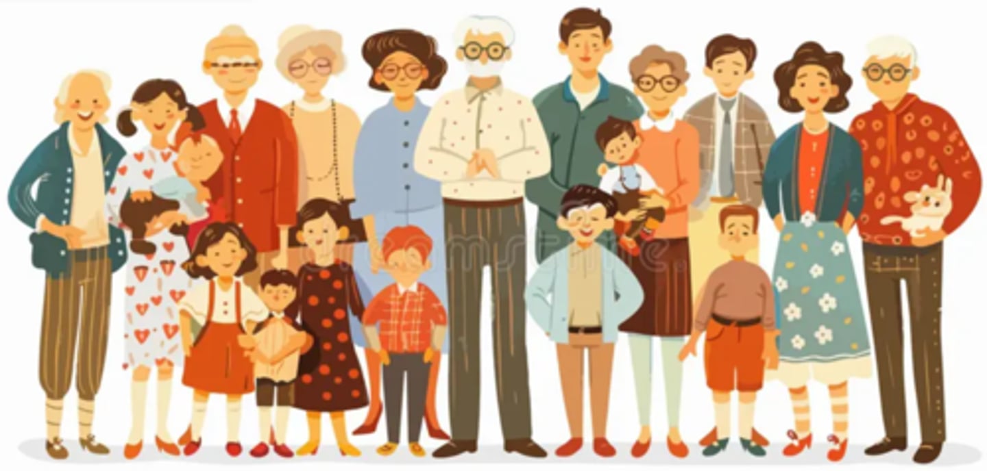 <p>large family</p>