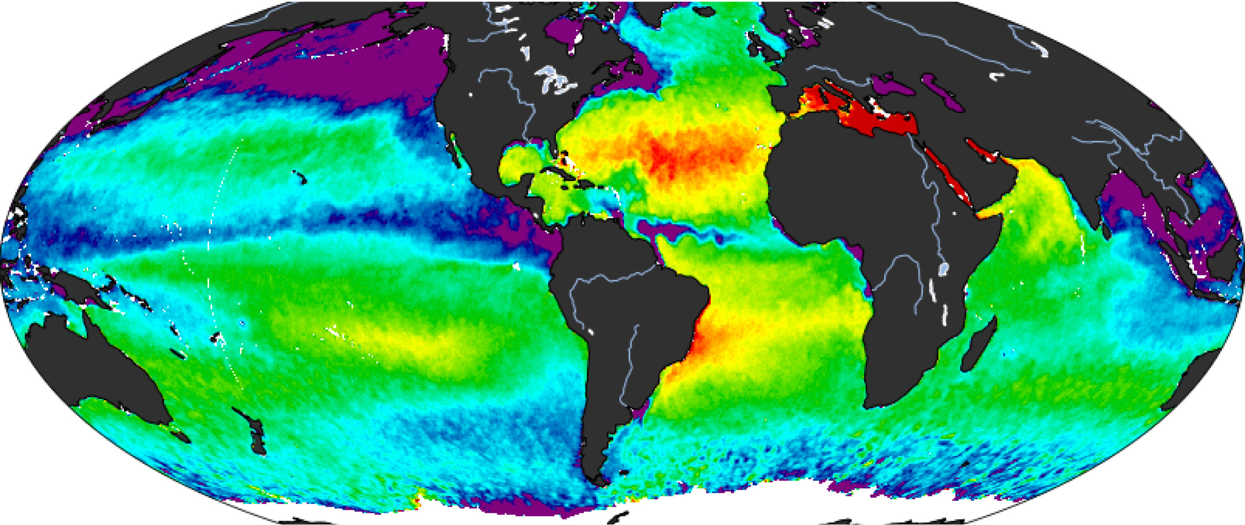 <p>There is constant rainfall inputting large quantities of freshwater.</p>