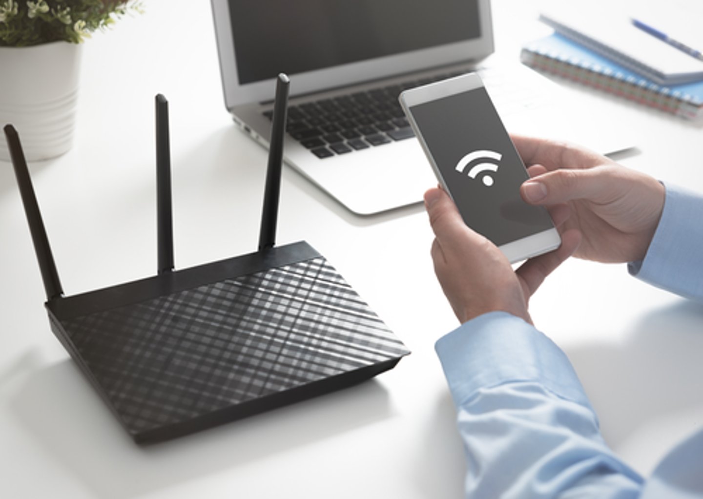 <p>a system for connecting to the internet</p><p>The apartment has ________, so you can go online.</p>