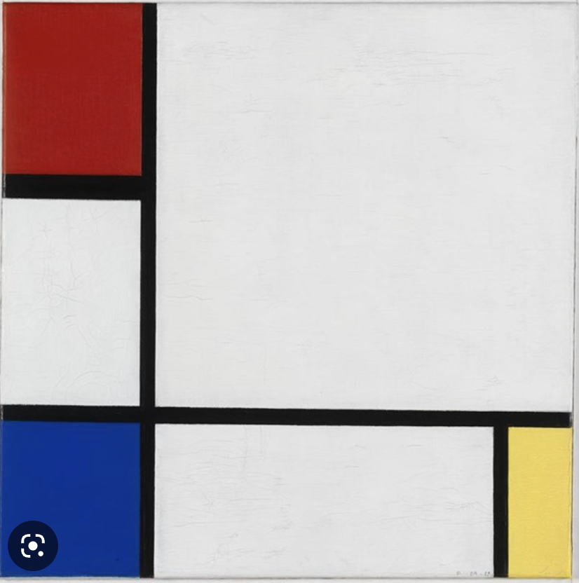Piet Mondriaan, Compositie van geel, blauw en rood