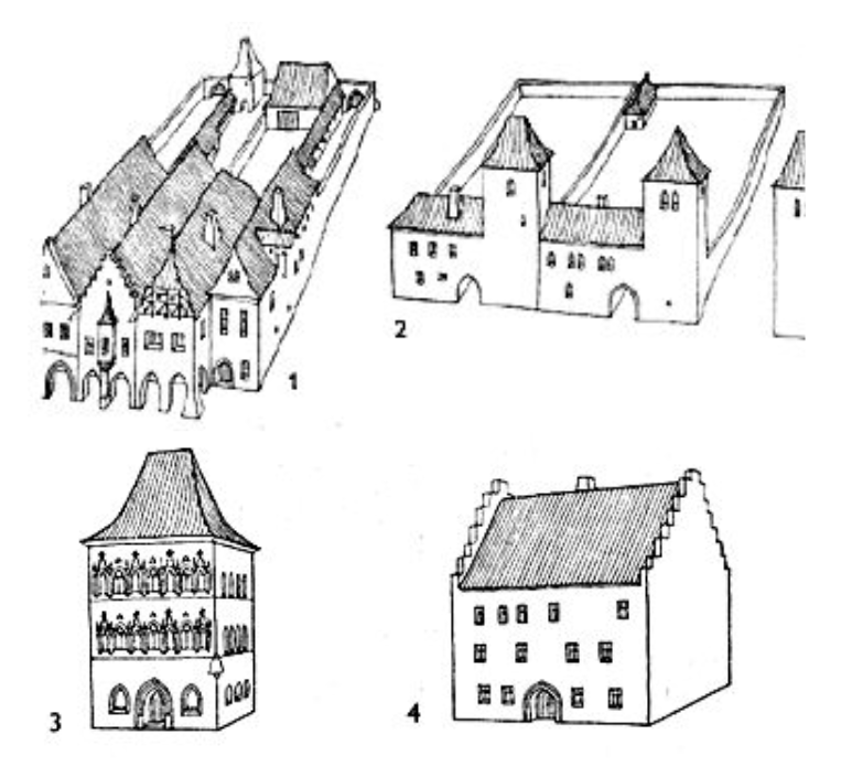 <p>měšťanské domy</p>