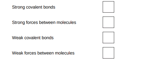 <p>What is the reason for chlorine’s low boiling point?(1)</p>