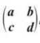 <p>determinant in 2 × 2 matric </p>