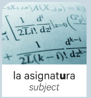 <p>la asignatura</p>