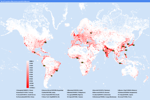 <p>Physical factors: climate (mid-latitude regions 60-degree North or South of the equator), landforms (mountain, desert, etc. have lower population), water (drinking, for farming, transportation)</p><p>Human Factors: Culture, Economics, Government, Transportation, Industry, Time of day</p>