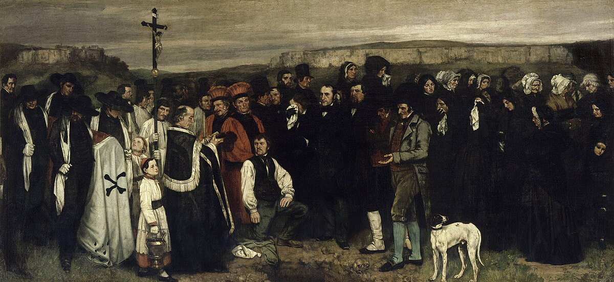 <p>☆Gustave Courbet, <em>Burial at Ornans</em>, 1849-50 </p>