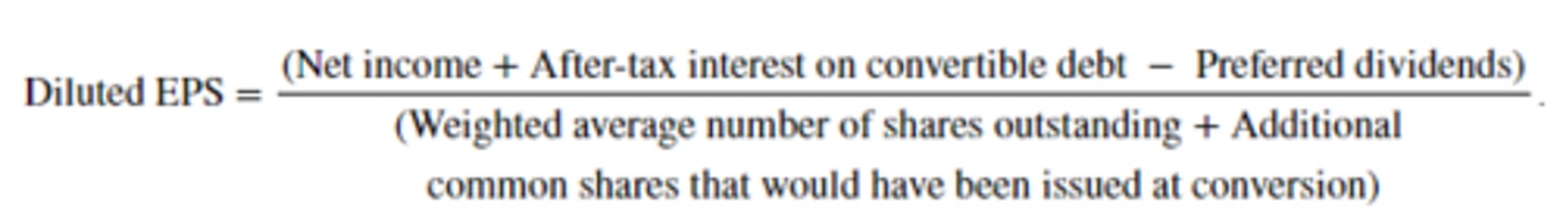 <p>Diluted EPS is calculated as if the convertible debt had been converted at the beginning of the period. If the convertible debt had been converted, the debt securities would no longer be outstanding; instead, additional shares of common stock would be outstanding. Also, if such a conversion had taken place, the company would not have paid interest on the convertible debt, so the net income available to common shareholders would increase by the after-tax amount of interest expense on the debt converted.</p><p>When instruments can be converted is irrelevant, includes all.</p>