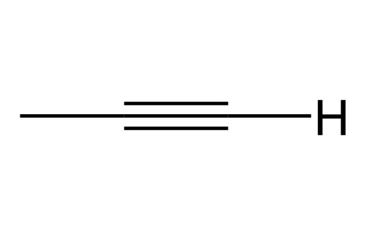 <p>A hydrocarbon with a triple CC bond</p>
