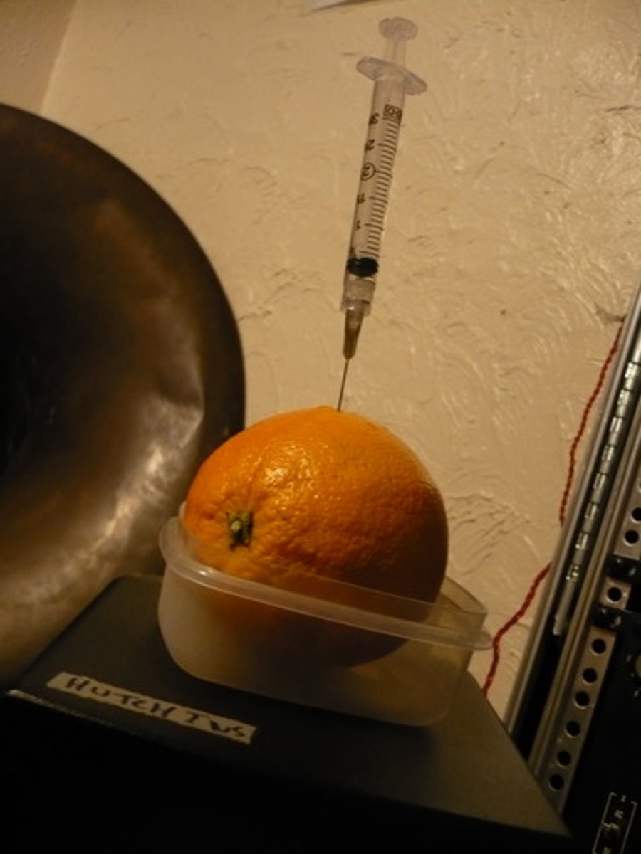 <p>A shot; put medicine into the body by a needle</p>