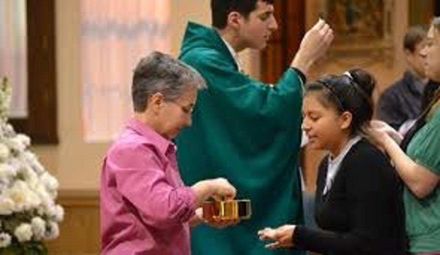 <p>lay people trained/entrusted with assisting the priest/deacon in offering the Holy Communion to the faithful; calling, must be reverent of the Eucharist.</p>