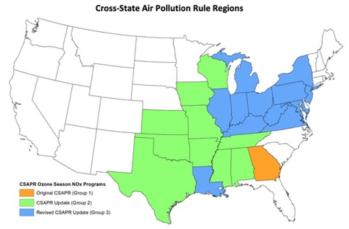 <p>Pollution emitted at one location (upwind) that is blown by wind to another location (downwind).</p>