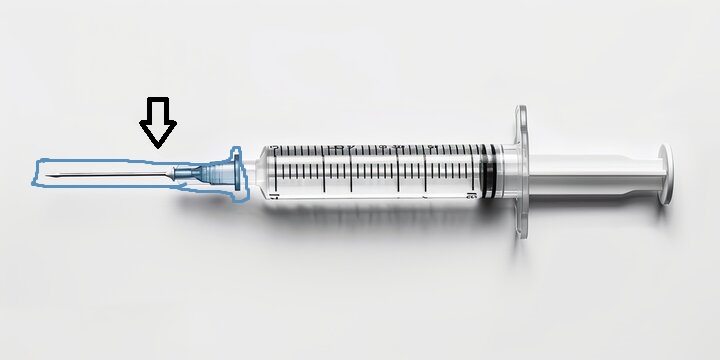 <p>protects the needle</p>