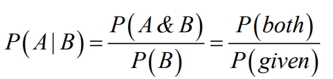 <p>Takes into account a certain condition.</p>