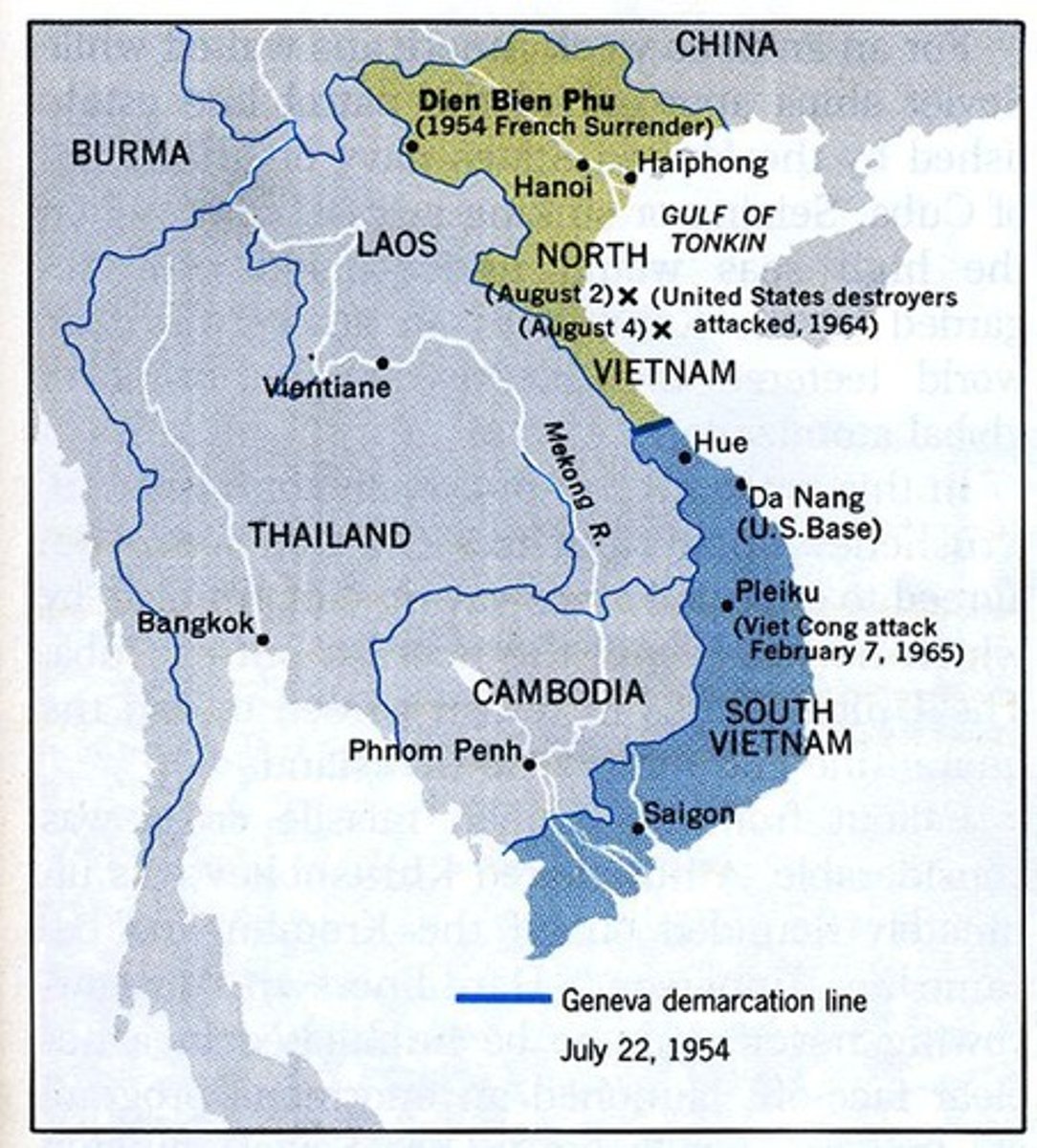 <p>They divided Vietnam at the 17th parallel, establishing a communist North and a non-communist South.</p>