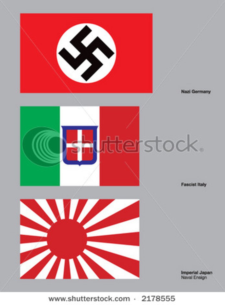 <p>Germany, Italy, and Japan, which were allied before and during World War II.</p>