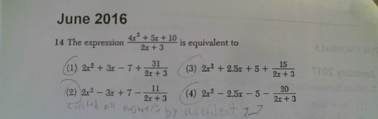 <p>Answer 1,2,3 or 4. (Hint use TI 84 calc)</p>