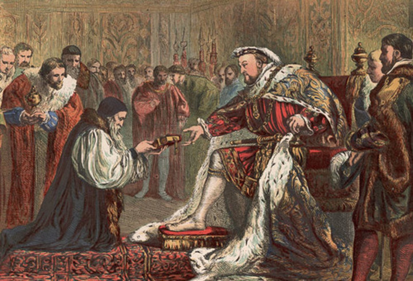 <p>A law passes by the English parliament in 1534. It made Henry VIII(and not the pope) the head of the Church of England.</p>