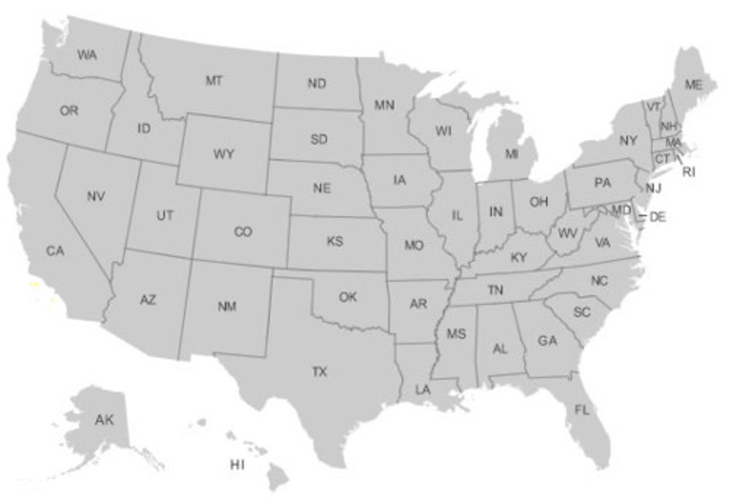 <p>All the states in the region have at least one thing in common. (Ex. Noncontiguous- both states are detached from the rest of the US)</p>