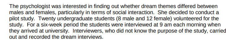 Another researcher, who did not know the purpose of the study, carried out a content analysis of the interview data. Explain how this content analysis could have been conducted. (4)