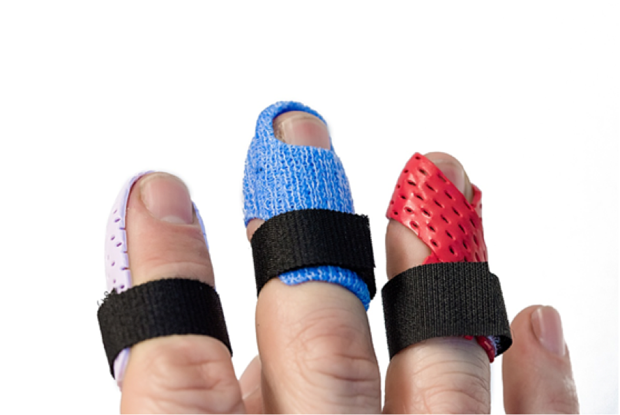 <p>-used to keep finger in extension, typical for mallet finger (slight hyperextension)</p>