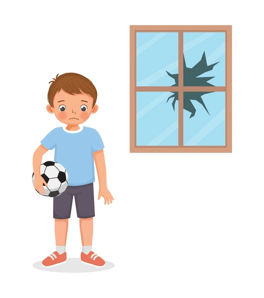 <p>break (glass, plate, etc.) crack, split, divide TV</p><p>割ります</p>