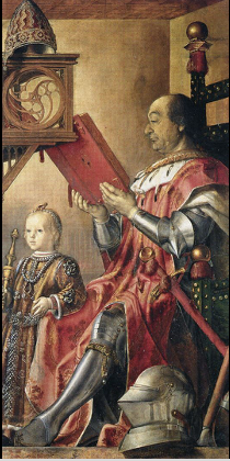 <p>Portrait of Federico da Montefeltro and his son Guidobaldo,</p>