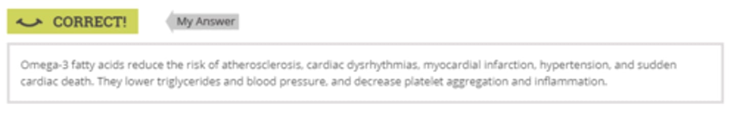 <p>Increase intake of omega 3 fatty acids</p>