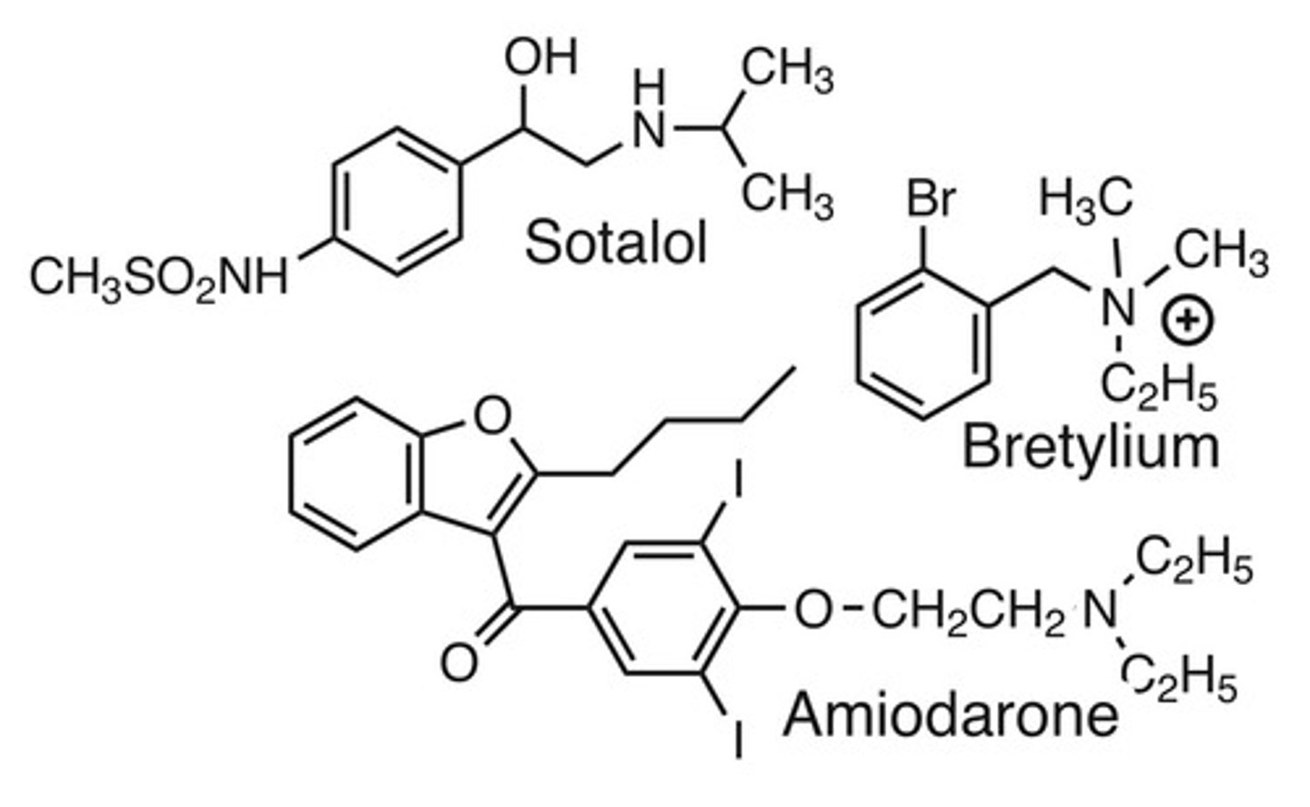 <p>Sotalol/Bretylium/Amiodarone</p>