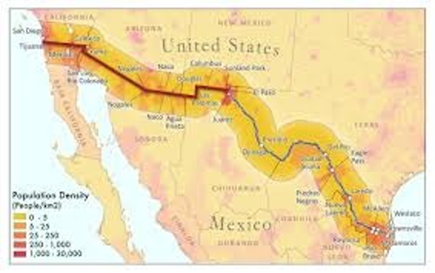 <p>Todos los pais tienen la frontera</p>
