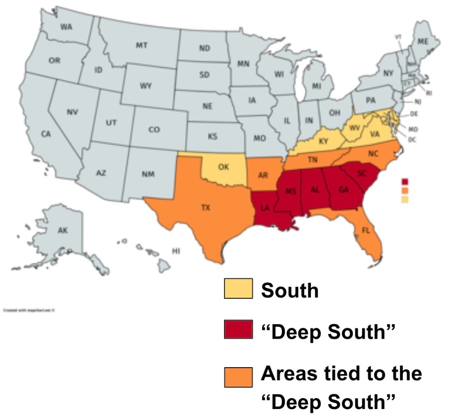 <p><span style="background-color: transparent;"><span>A region defined by people’s opinions, stereotypes, or perceptions, which may vary widely. The </span><strong><span>South</span></strong><span> (or </span><strong><span>Deep South</span></strong><span>) of the USA is a perceptual region because it is defined by cultural identity and shared perceptions of history and tradition, but its exact boundaries are not universally agreed upon.</span></span></p>