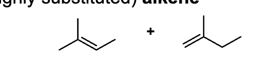 <p>If multiple alkenes can form, which one is major?</p><p></p>