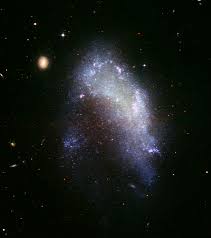 <p>no regular shapes</p><p>missing budlge</p><p>3% of mapped stars</p><p>concentration of billion stars</p><p>no rotation</p><p>not enough material to put them together</p><p>smaller</p>