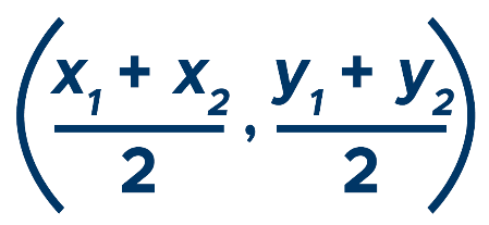 <p><span>((x₁ + x₂)/2, (y₁ + y₂)/2)</span></p>