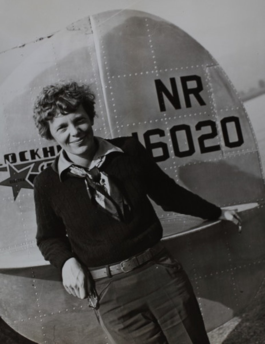 <p>First female pilot to cross the Atlantic. She disappeared while trying to fly around the world.</p>