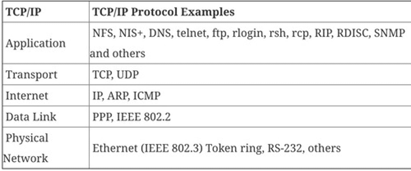 <p>The Internet layer​</p><p>IP​</p><p>ICMP​</p><p>ARP​</p><p>RARP​</p>