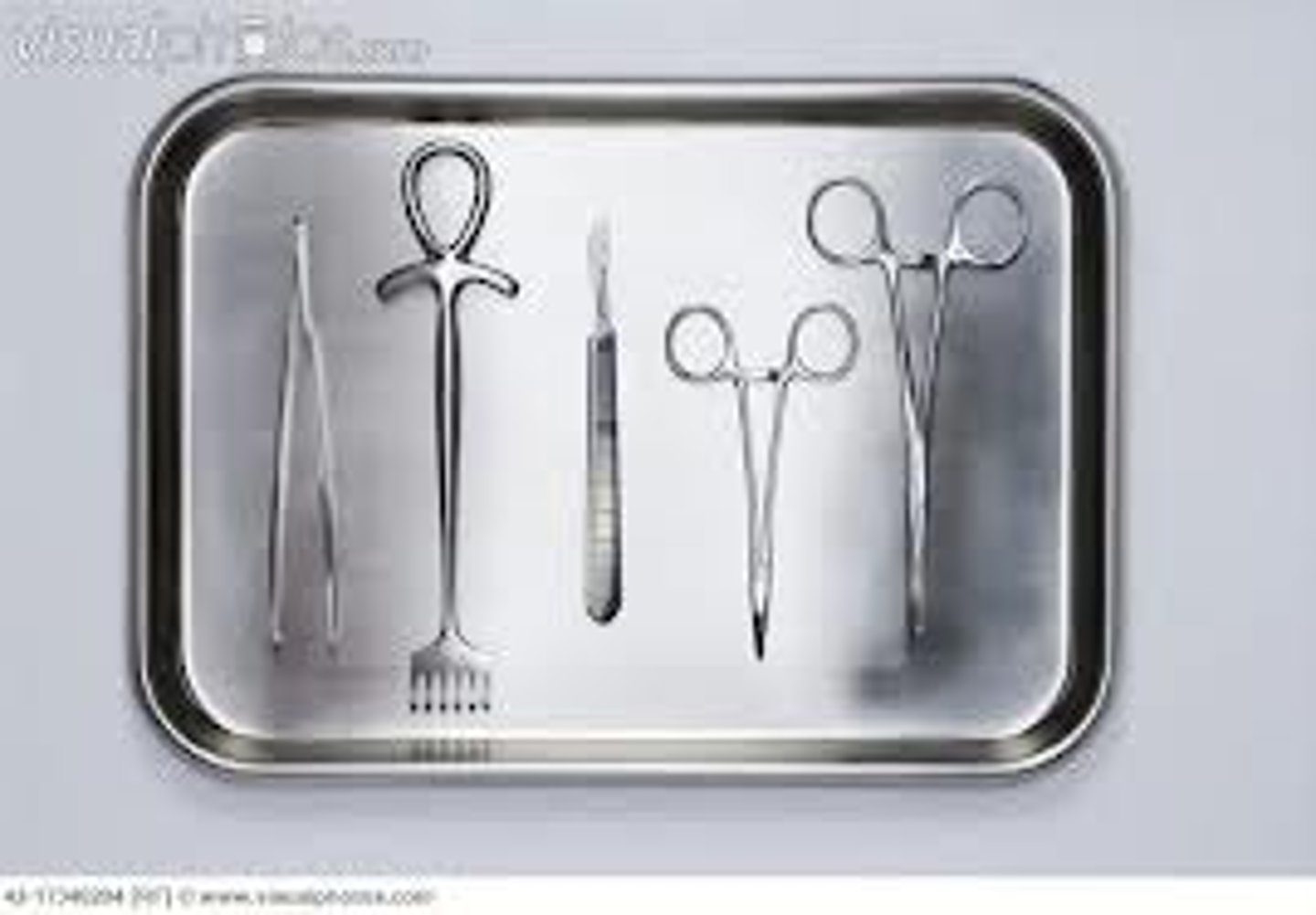 <p>Khay phẫu thuật - chứa dụng cụ khi mổ. (The surgical tray was sterilized before use - Khay phẫu thuật được tiệt trùng trước khi dùng.)</p>