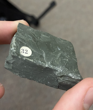 <p>Dark gray, very smooth, <strong>Sedimentary,</strong> Uniform, Will be flat</p>