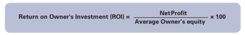 <p>A profitability indicator that measures how effectively a business has used the owner’s capital to earn profit.</p>