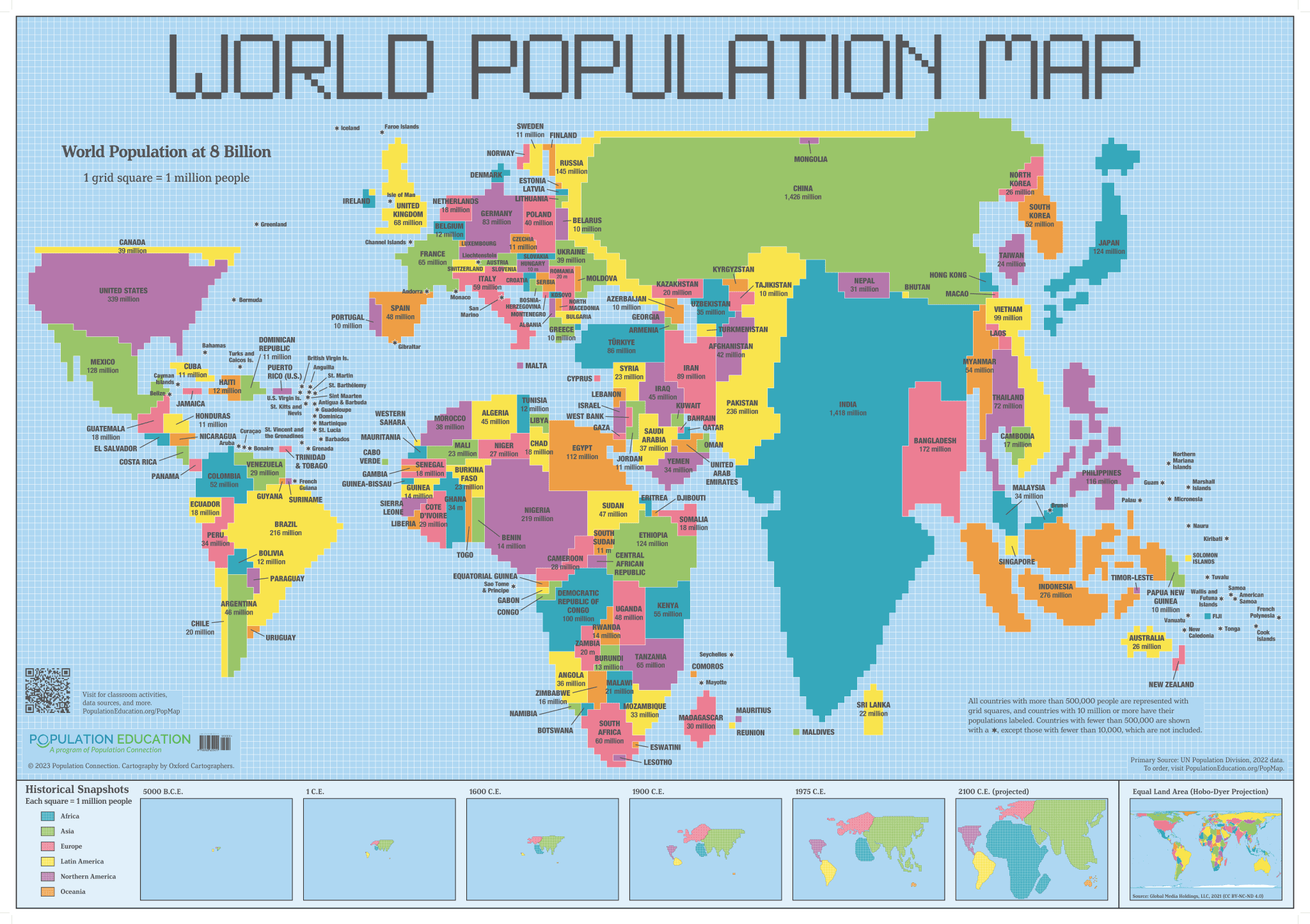 <p>A map that distorts shape based on the amount of a variable.</p>