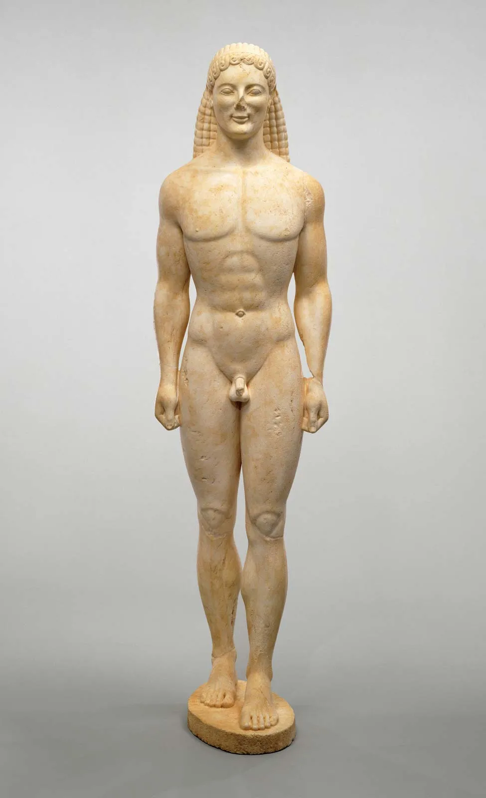 <p>a. Youth Sculptures</p><p>b. Unlike egyptians, much more female statues</p><p>c. Life sized</p><p>d. Patrons: Higher-class Families</p><p>e. Figures were not real portraits; they were idealizations of the youth of individuals</p>