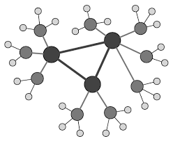 <p>a variation of the star topology where the central node (hub) is connected to multiple nodes (spokes). Its like layovers. Data goes to stop somewhere (spoke) to eventually go to the final destination (node)</p>